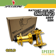 SPEEDONE SNIPER V3 RATCHET HUB SET 150T 32H MTB