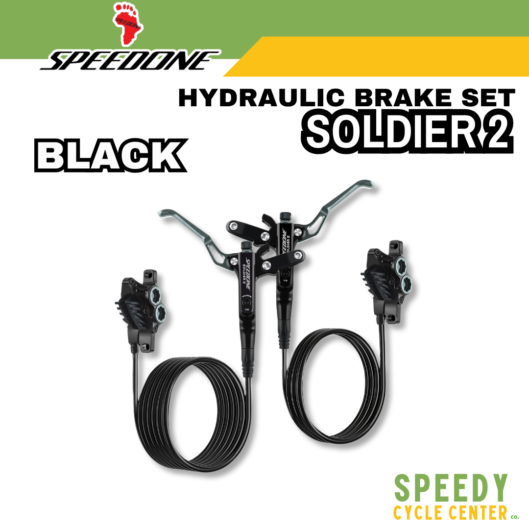 SPEEDONE SOLDIER 2 HYDRAULIC BRAKE SET 4 PISTON CNC ALLOY