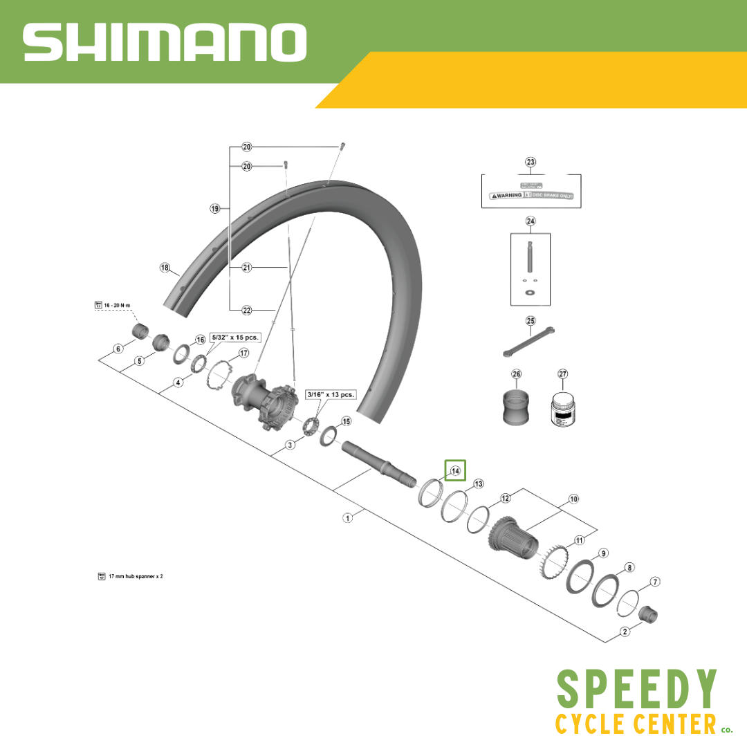 SHIMANO Service Parts Coil Spring For Hub WH-R9270-C50-TU-R