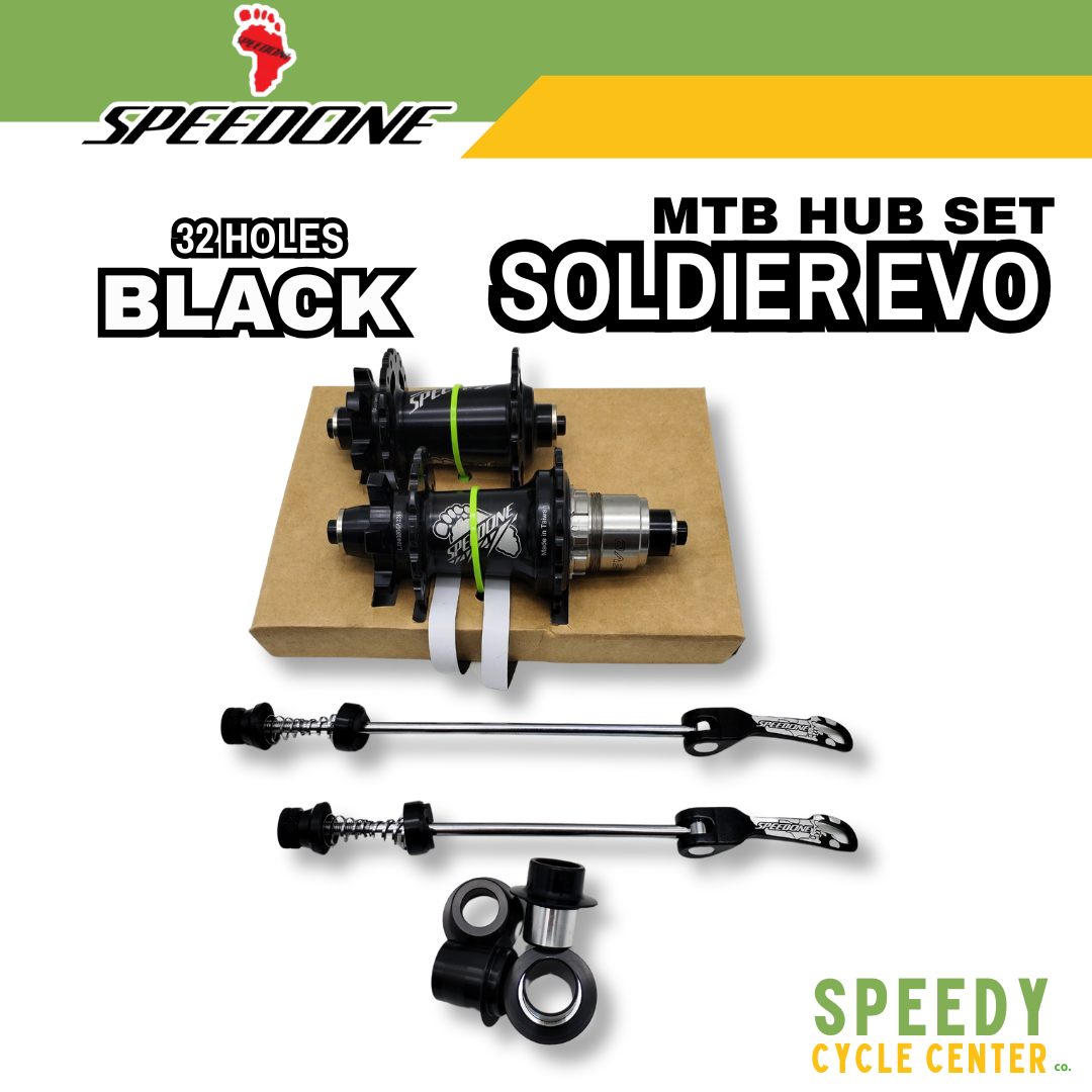 SPEEDONE Soldier EVO Hub Set Non-Boost 32H 6 Pawls Freehub MTB HG Microspline XD