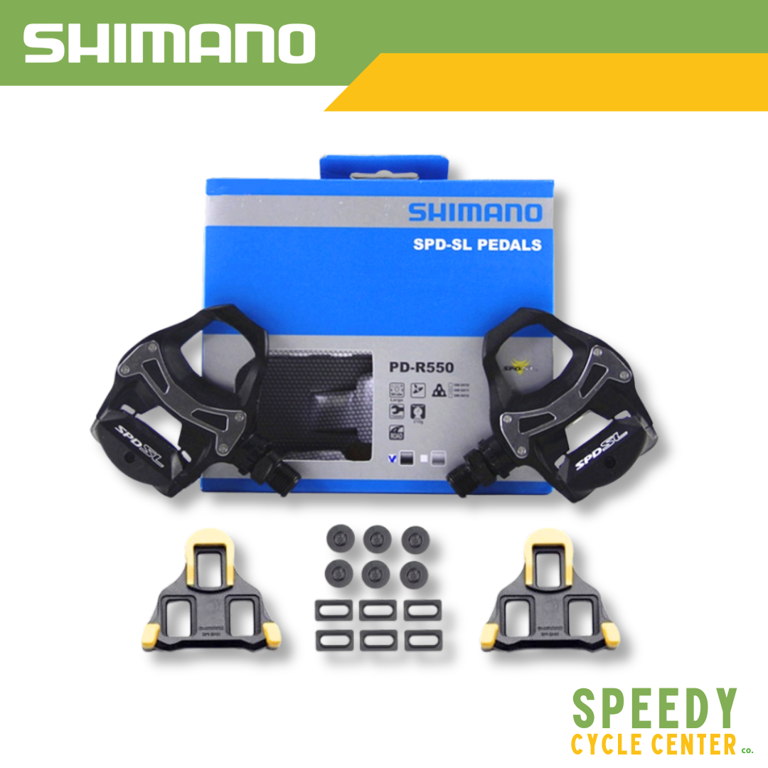 SHIMANO TIAGRA Pedals PD-R550 Clipless SPD-SL Pedal w/ Cleats