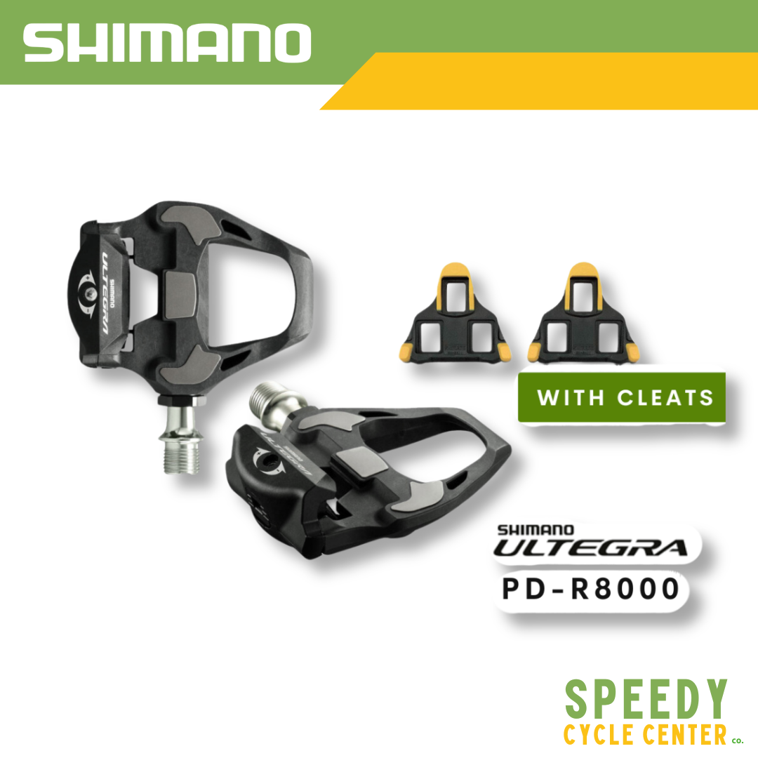 SHIMANO ULTEGRA Pedals PD-R8000 w/ Cleats 4mm Longer Axle 265g