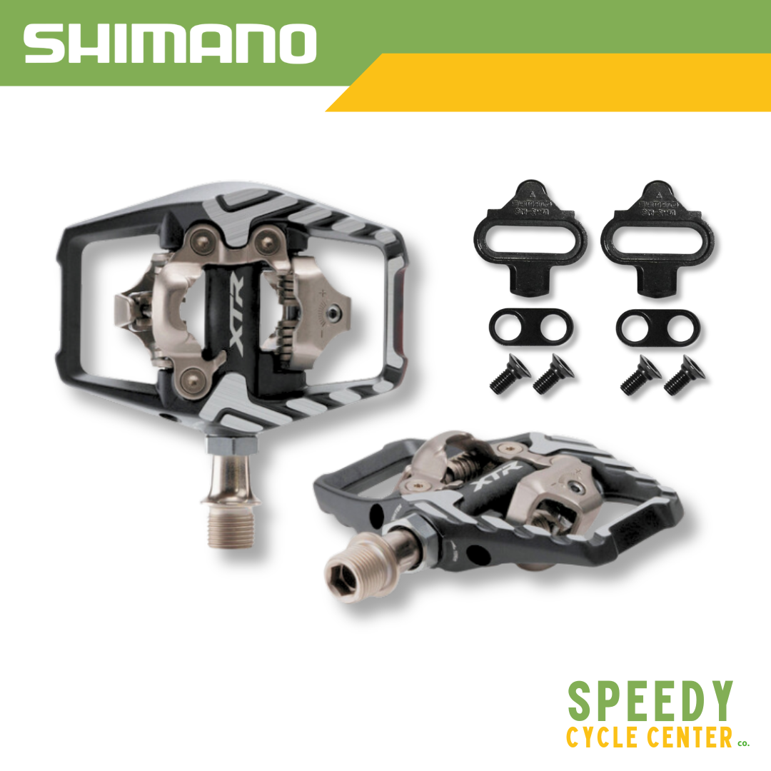SHIMANO XTR PD-M9120 Trail/Enduro Flat SPD Dual Sided Pedals  w/ Cleats