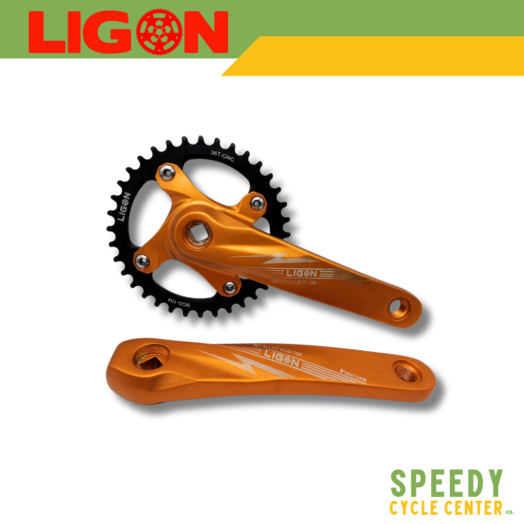 LIGON Chainwheel Crankset FOCUS 1x 36T Square Tapered BCD 104
