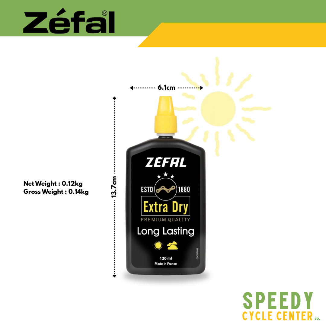 ZEFAL CHAIN LUBE 120ML EXTRA WET / EXTRA DRY | PREMIUM CHAIN LUBRICANT