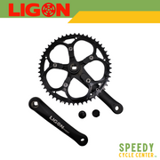 LIGON Chainwheel Crankset FIXIE 1x 52T BCD 110mm 170mm