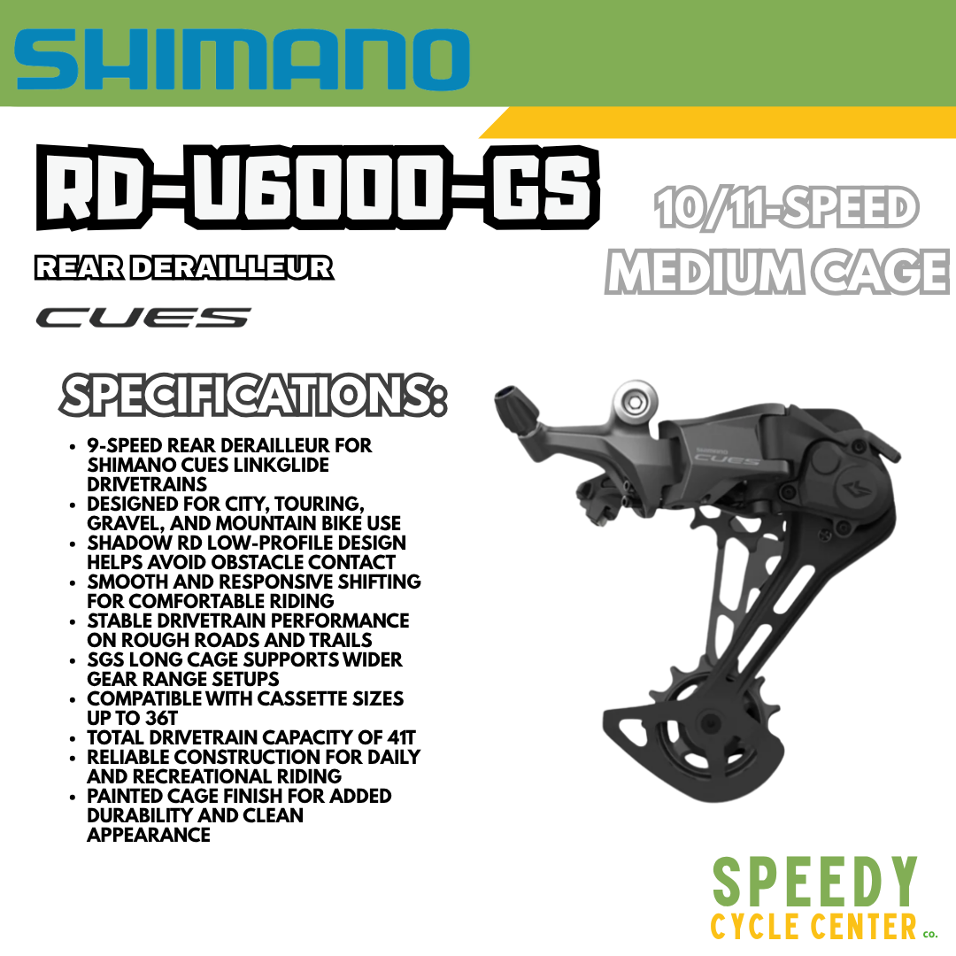 SHIMANO CUES RD-U6000-GS 10/11-Spd MTB Rear Derailleur