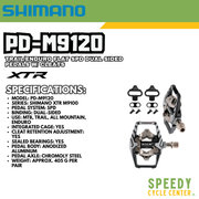 SHIMANO XTR PD-M9120 Trail/Enduro Flat SPD Dual Sided Pedals  w/ Cleats