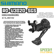 SHIMANO CUES Rear Derailleur RD-U3020-SGS Long Cage 2x9-Speed