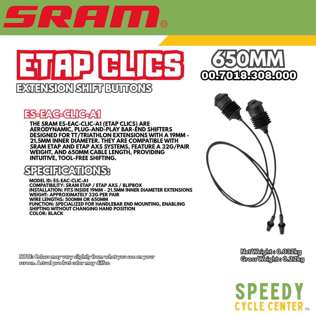 SRAM RED ETAP CLICS Extension Shift Buttons 650mm 2x11/12-Speed