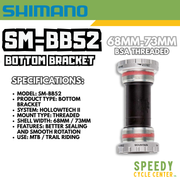SHIMANO Bottom Bracket SM-BB52 68mm-73mm
