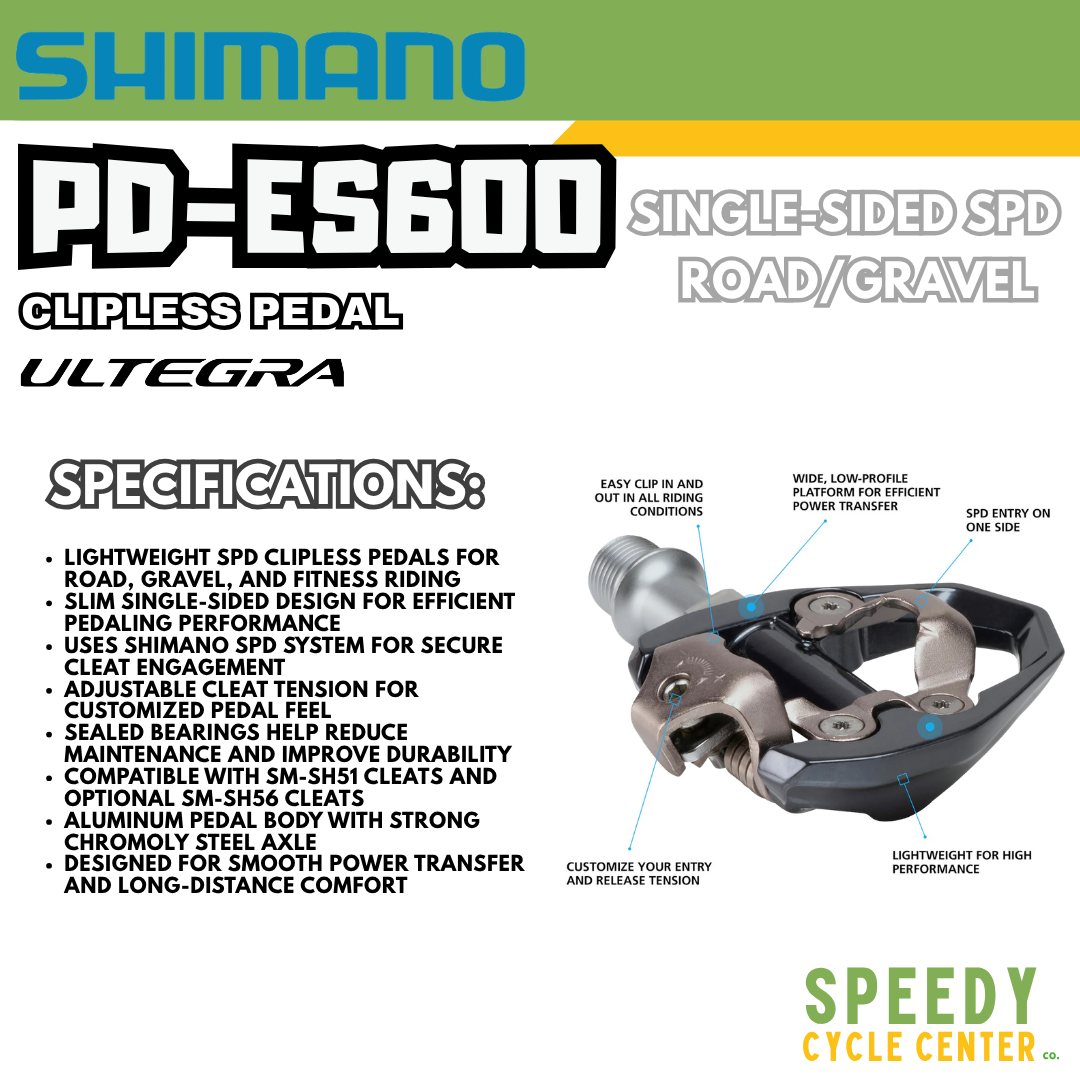 SHIMANO ULTEGRA SPD Pedal PD-ES600 Single-Sided Road/Gravel