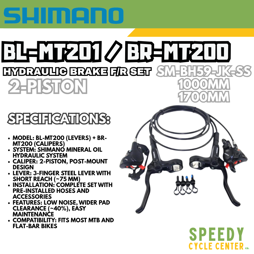 SHIMANO HYDRAULIC DISC BRAKE Front/Rear Set BL-MT201 / BR-MT200