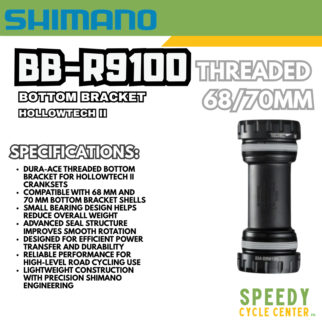 SHIMANO DURA-ACE BB-R9100 Threaded Bottom Bracket HOLLOWTECH II