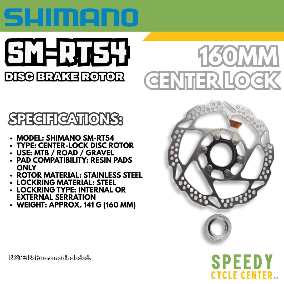 SHIMANO  Disc Brake Rotor SM-RT54 160mm Center Lock