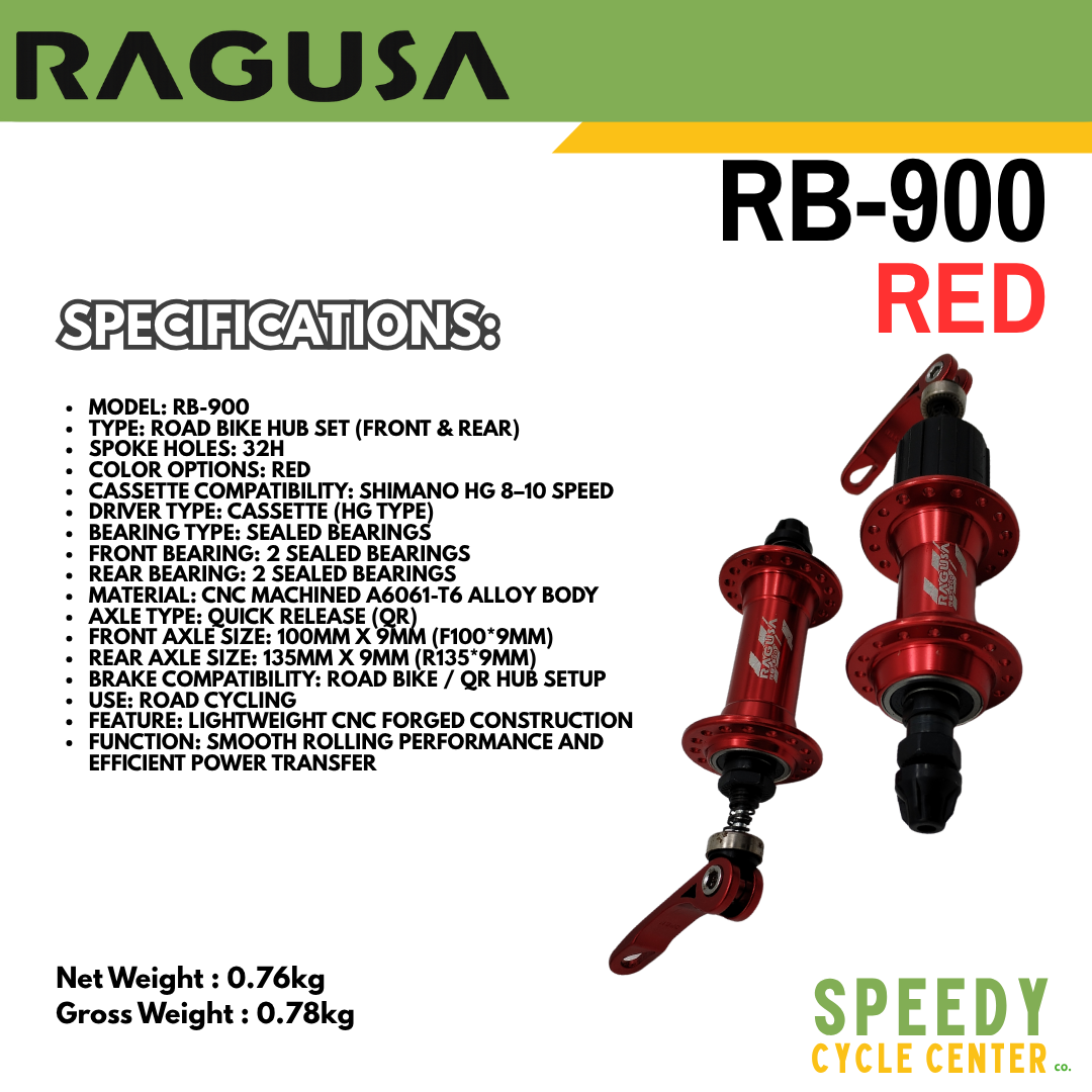 RAGUSA HUB RB-900 Quick Release F/R CASSETTE 32H Road Bike