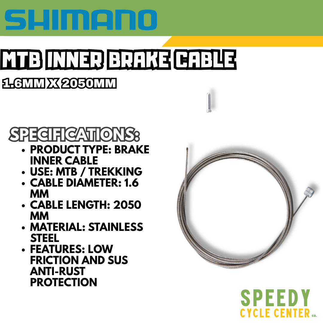 SHIMANO MTB Brake Inner Cable 1.6mm x 2050mm
