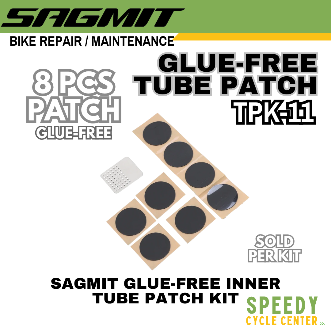 SAGMIT GLUE-FREE TUBE PATCH Kit 8pcs Self-Adhesive Inner Tube Patches