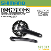 SHIMANO XT FC-M8100-2 Crank Chainwheel Set 12 Speed 36-26T 170mm