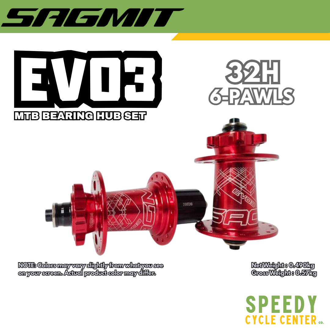 SAGMIT EVO3 MTB Sealed Bearing Hub Set 32H 6-Pawls Micro Spline 8-12-Speed Rear/Front
