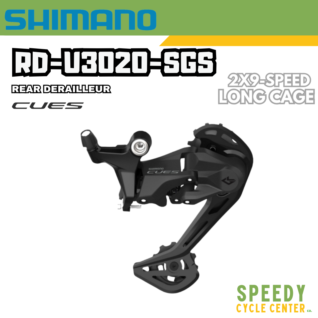 SHIMANO CUES Rear Derailleur RD-U3020-SGS Long Cage 2x9-Speed