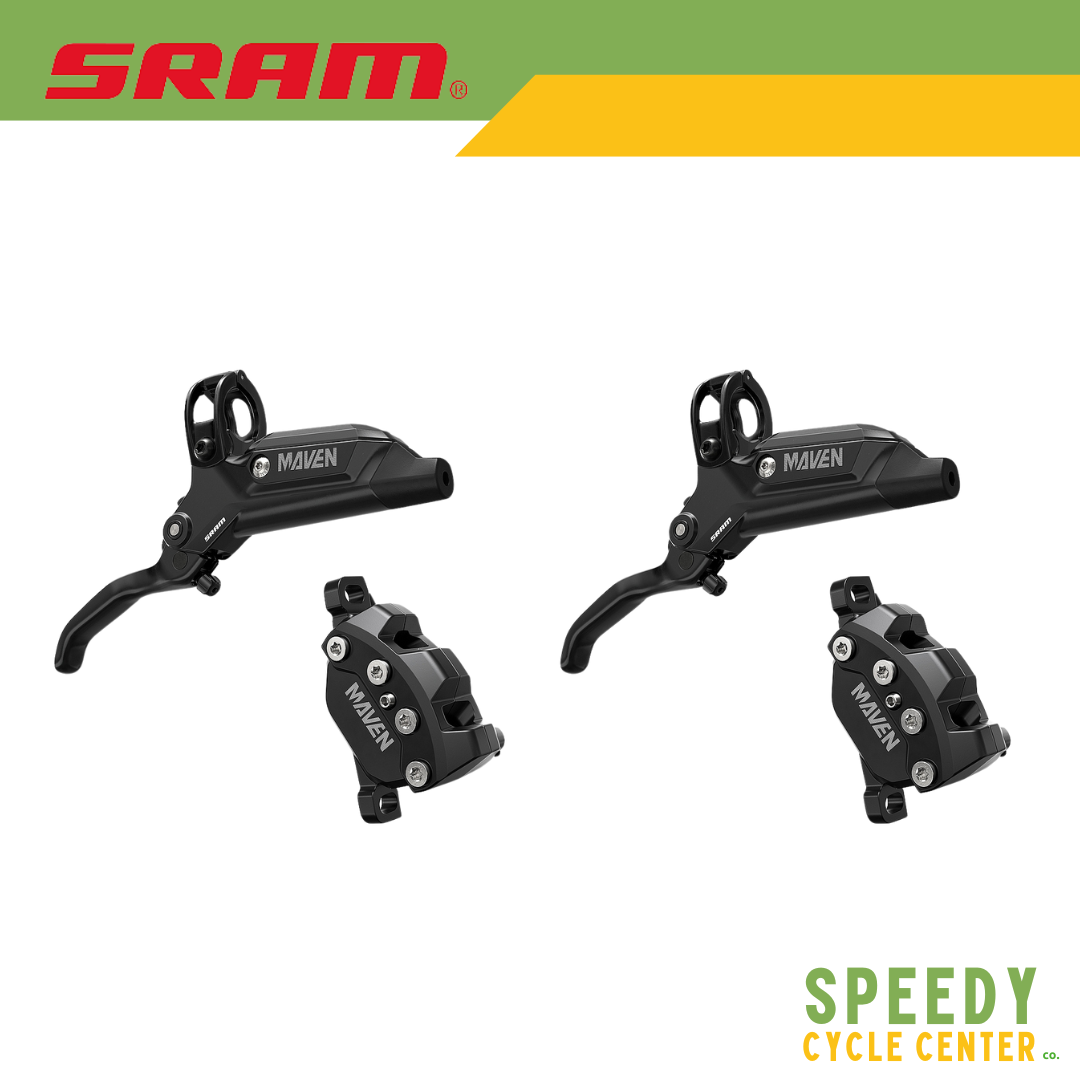 SRAM MAVEN Base Disc Brake Set F/R 4-Piston A1 Diffusion Black Anodized