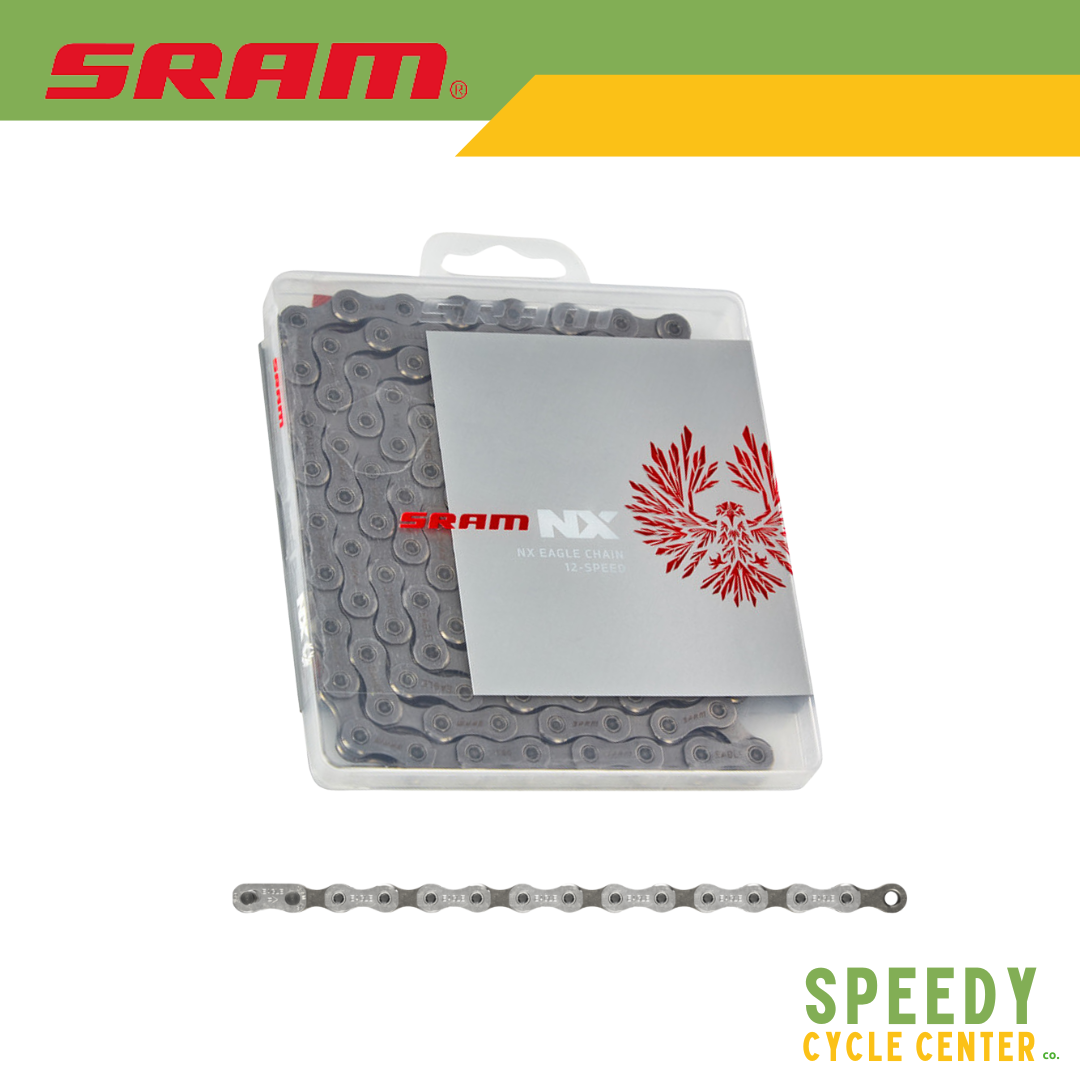 SRAM NX EAGLE BIKE CHAIN 12-SPEED 126L POWERLOCK (Silver)