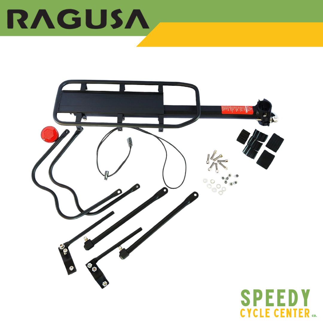 RAGUSA Alloy MTB Rear Rack Carrier R-100 w/ Brace and Reflector