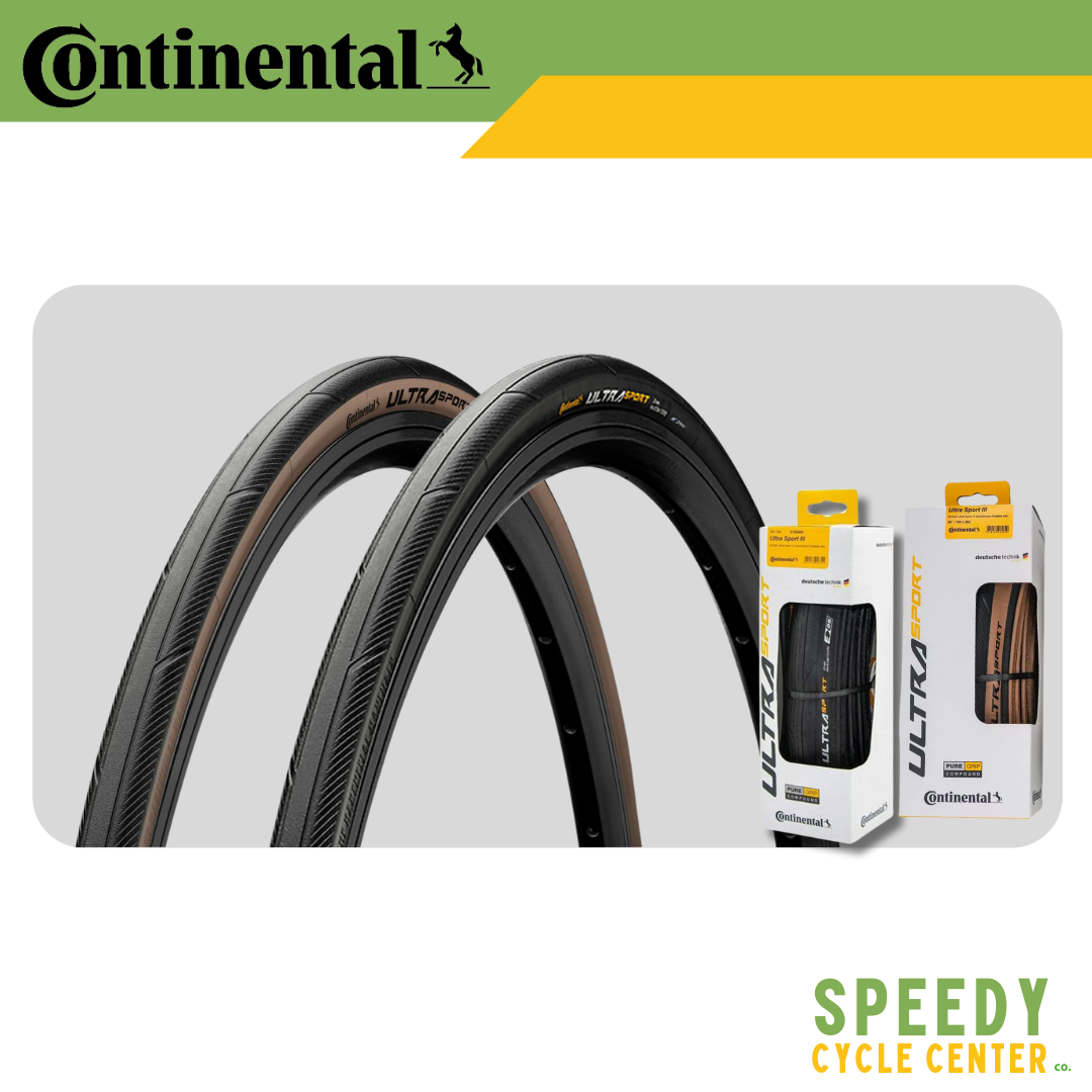 CONTINENTAL - ULTRA SPORT III Folding Tire 700x23C/25C/28C Black/Tan