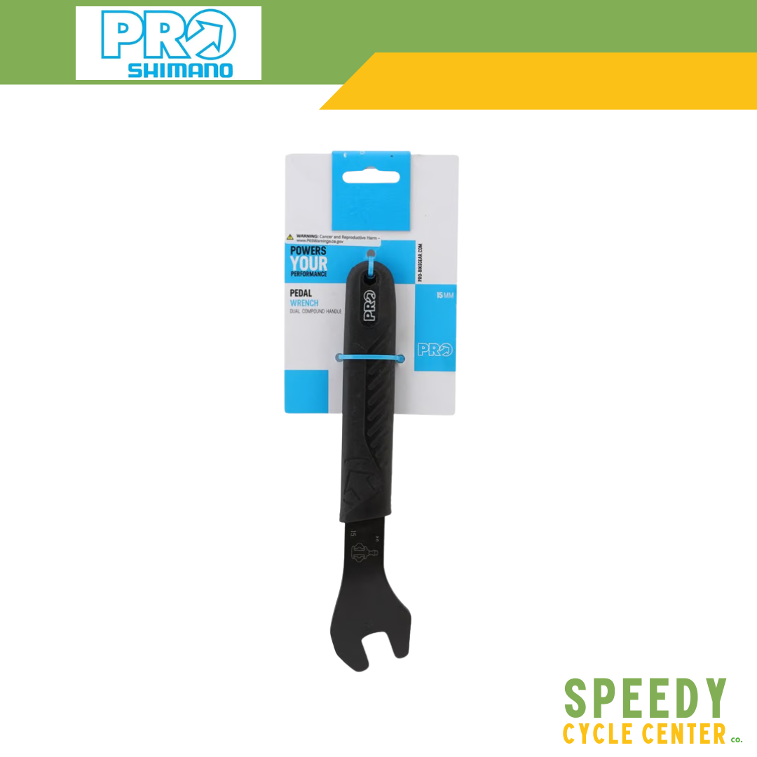 PRO Pedal Wrench 15mm Dual Compound Grip Steel/TPR PRTLB039